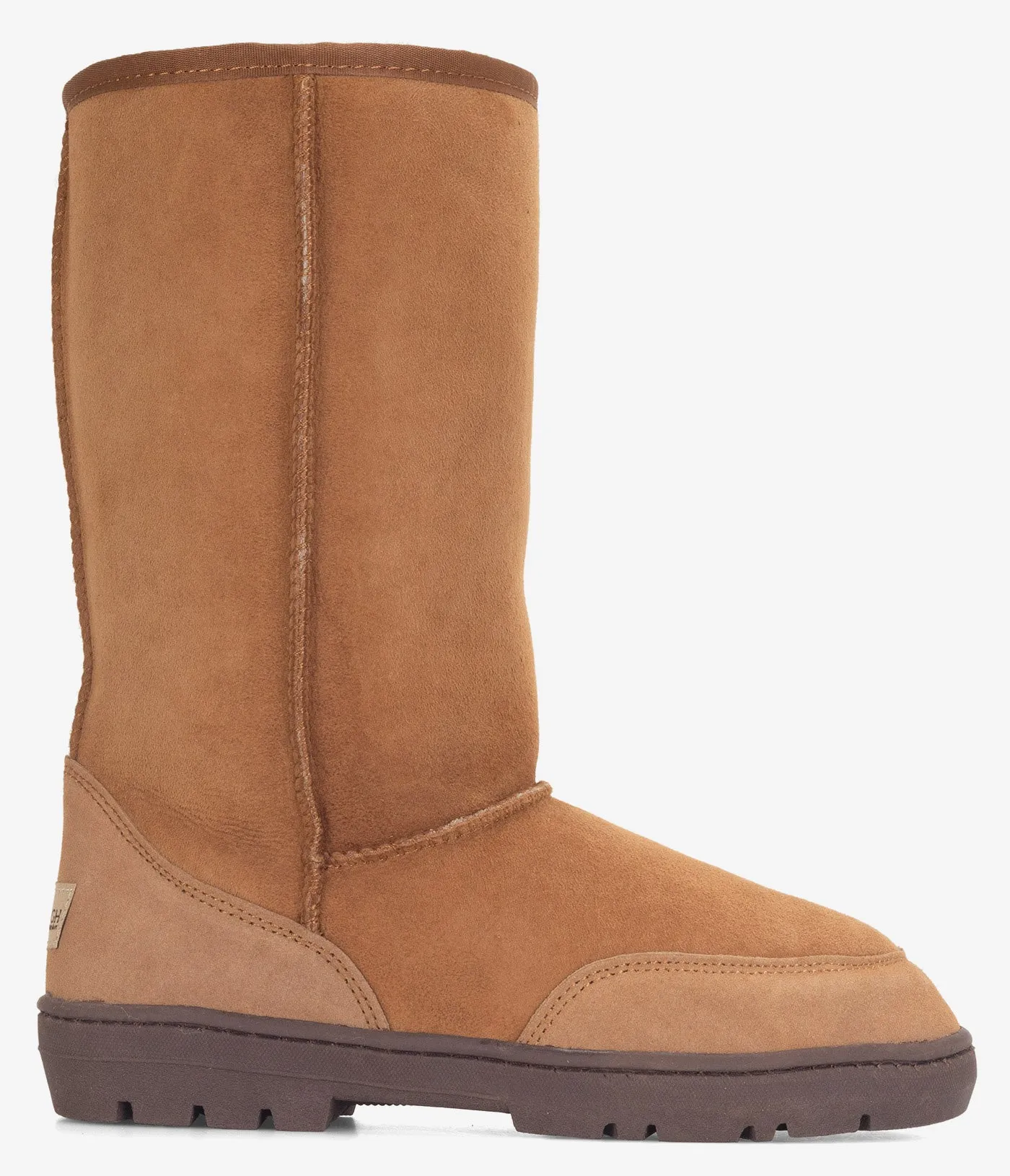 Botte Burleigh Tall Twinface en peau de mouton avec semelle robuste - Femmes