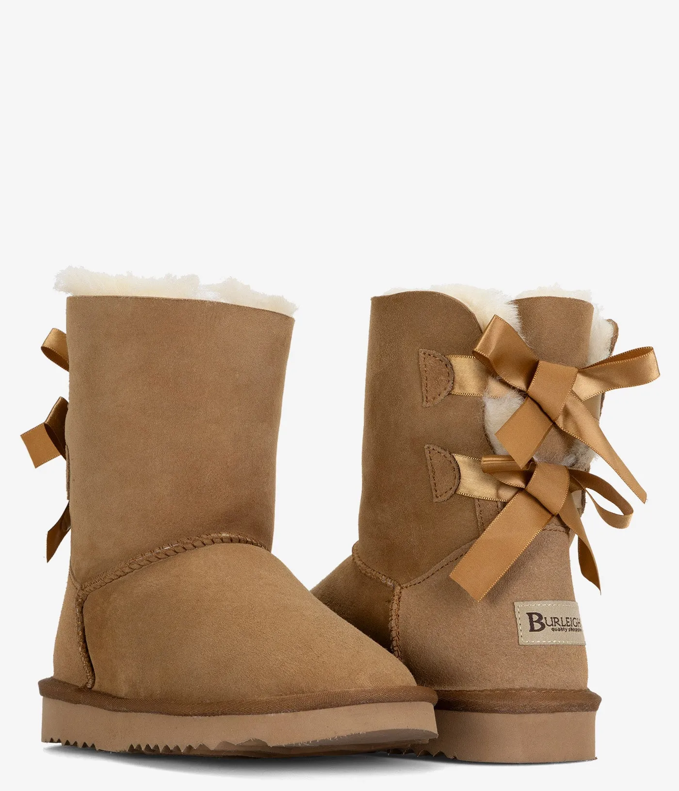 Bottes doubles nœuds courts en peau de mouton Twinface Burleigh - Femmes