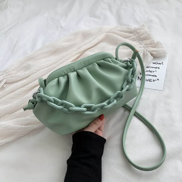 Sacs à bandoulière en similicuir PU couleur bonbon pour femmes 2020 Petit sac bandoulière Voyage Chaîne Sacs à main et Pochettes Mode Nova Bags