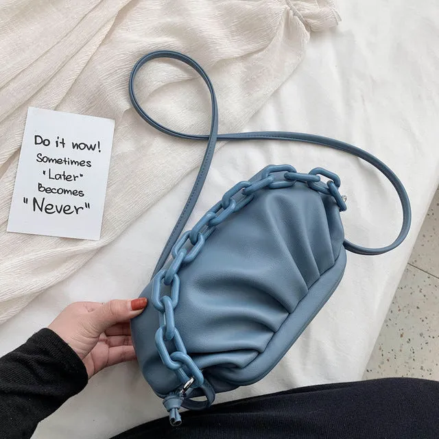 Sacs à bandoulière en similicuir PU couleur bonbon pour femmes 2020 Petit sac bandoulière Voyage Chaîne Sacs à main et Pochettes Mode Nova Bags
