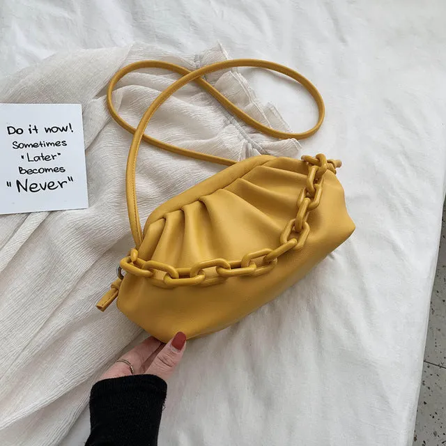 Sacs à bandoulière en similicuir PU couleur bonbon pour femmes 2020 Petit sac bandoulière Voyage Chaîne Sacs à main et Pochettes Mode Nova Bags
