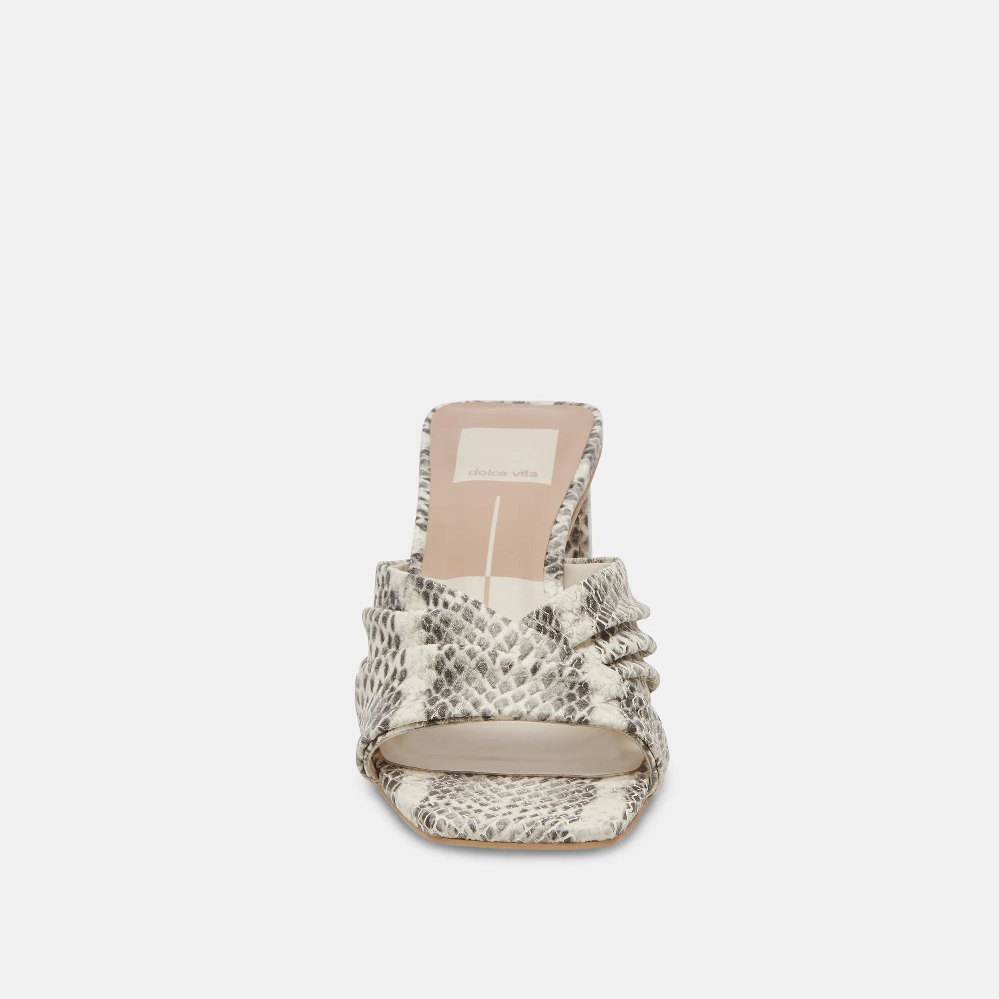 CARLAN TALONS GRIS BLANC SERPENT EMBOSSÉ