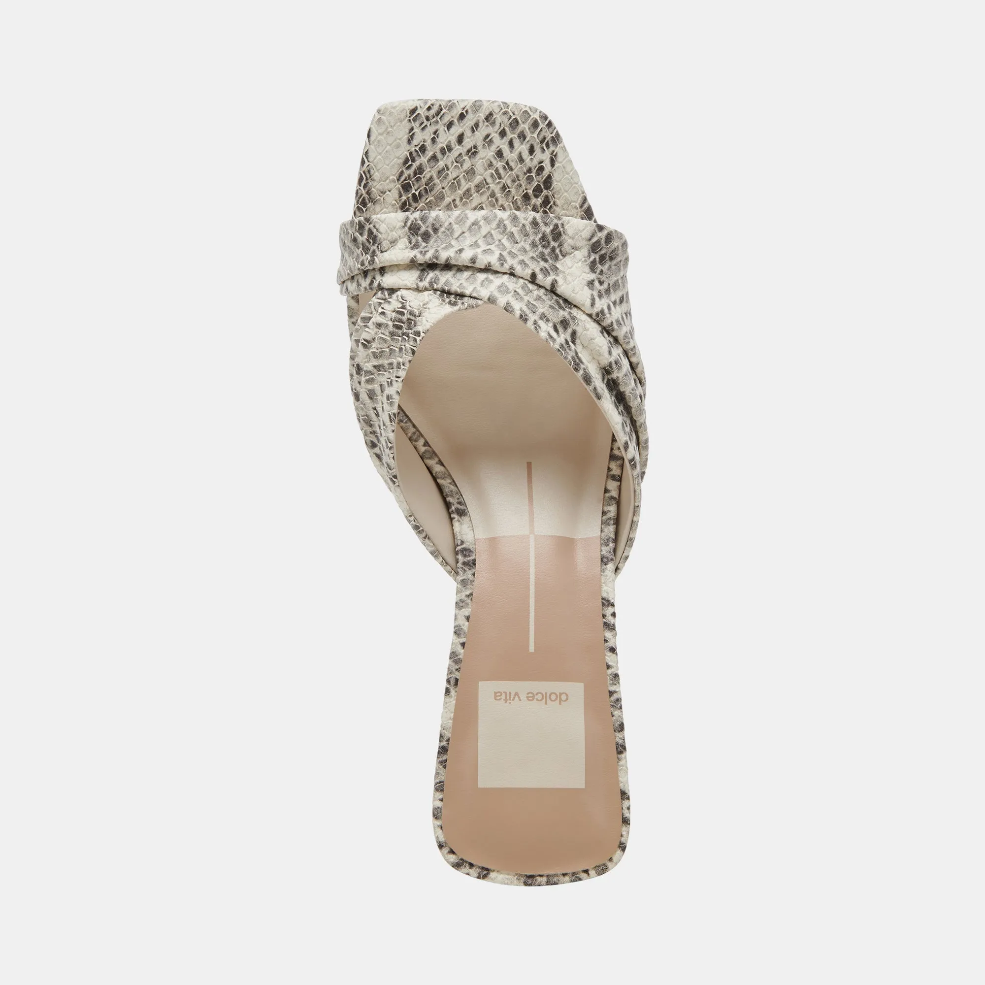 CARLAN TALONS GRIS BLANC SERPENT EMBOSSÉ
