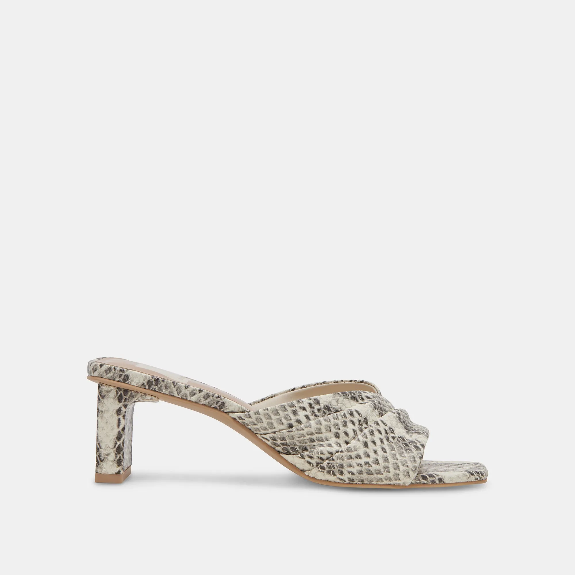 CARLAN TALONS GRIS BLANC SERPENT EMBOSSÉ
