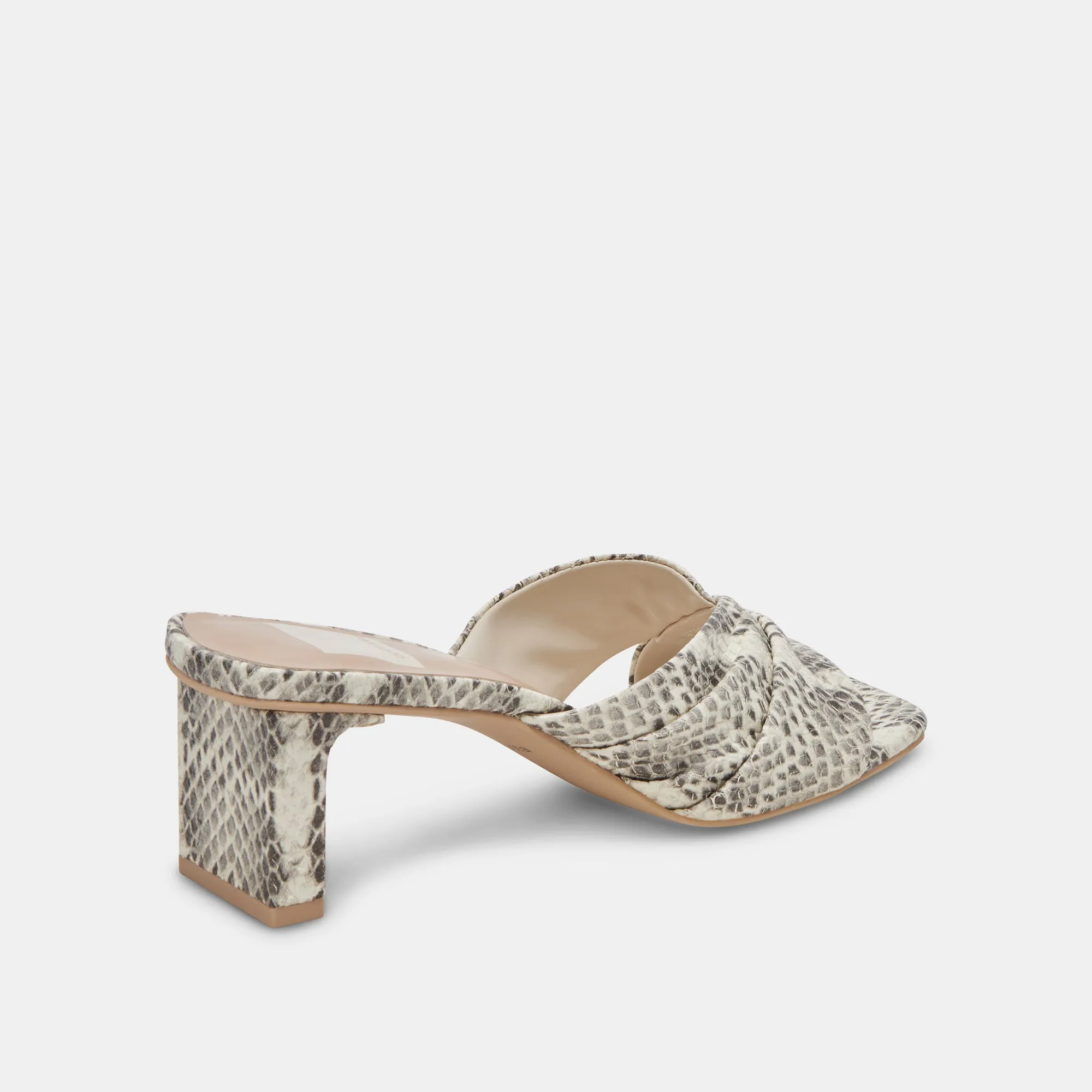 CARLAN TALONS GRIS BLANC SERPENT EMBOSSÉ