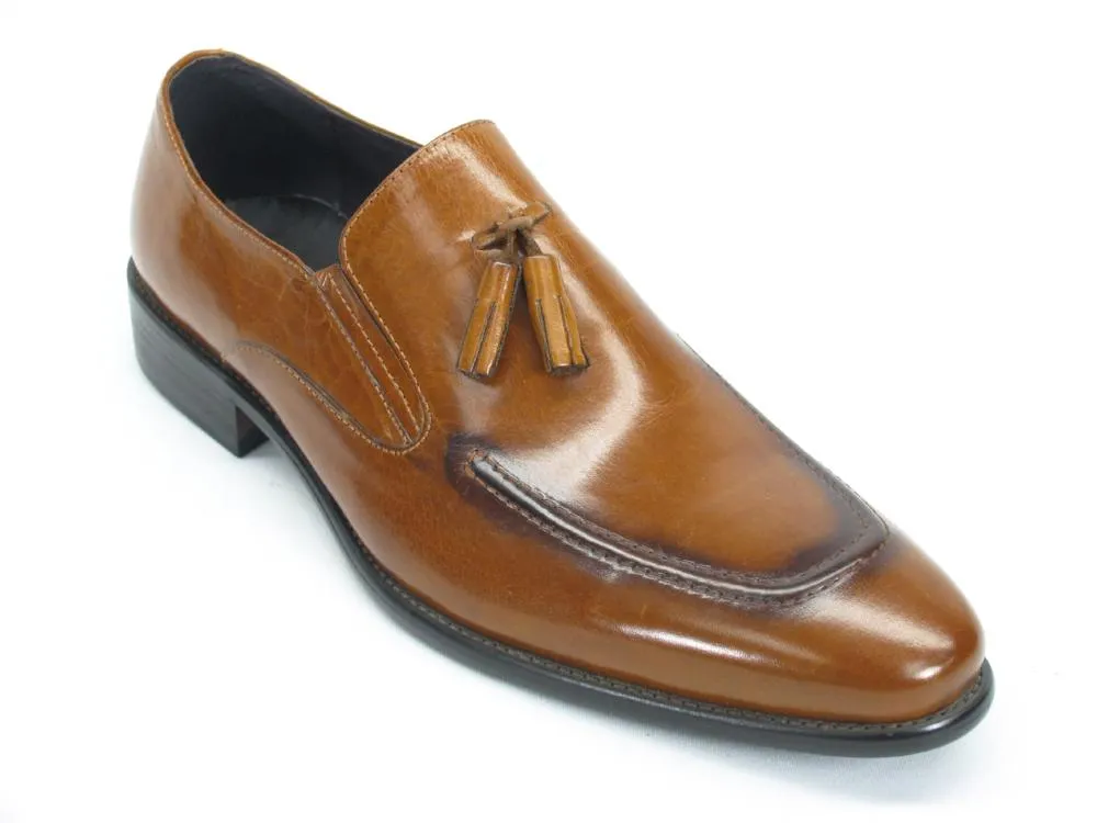 Carrucci KS099-714 Mocassin à glands en cuir - Cognac
