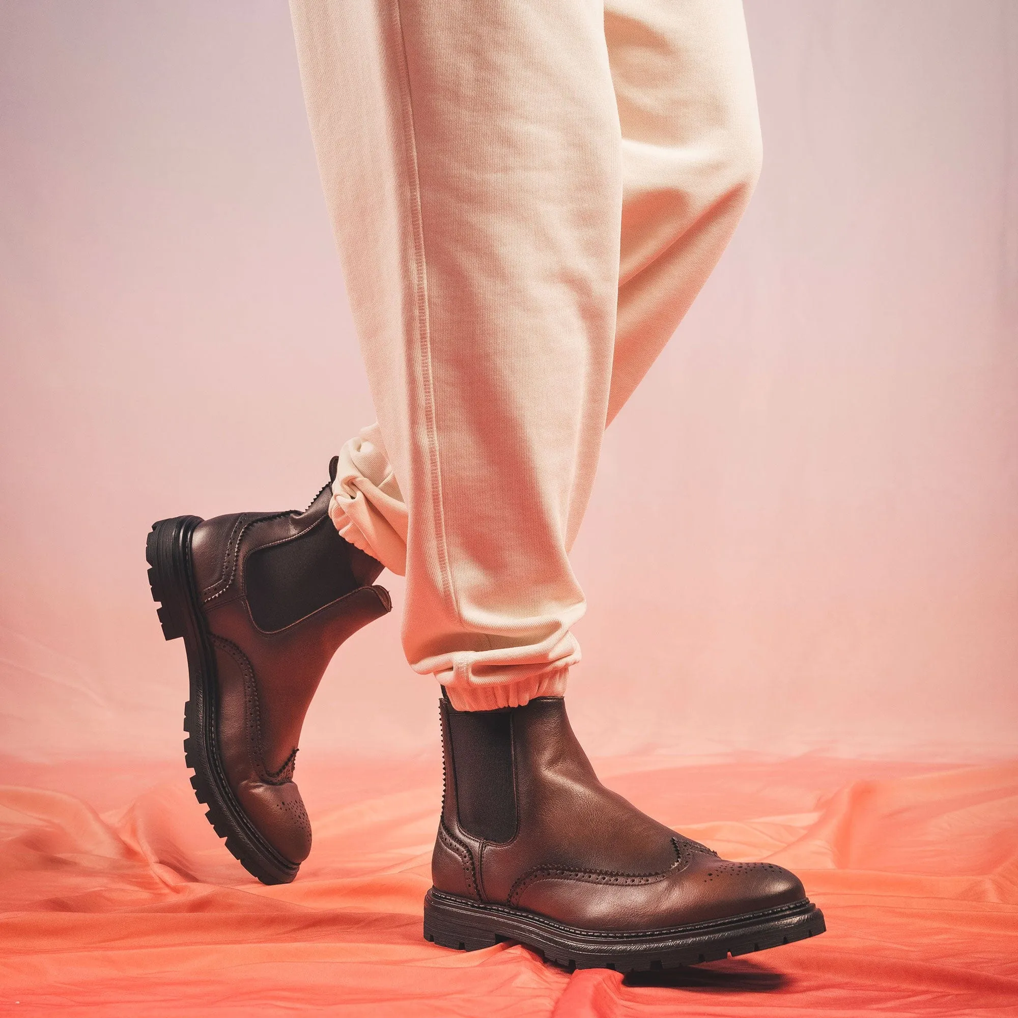 Bottes Chelsea vegan pour hommes Casian | Marron