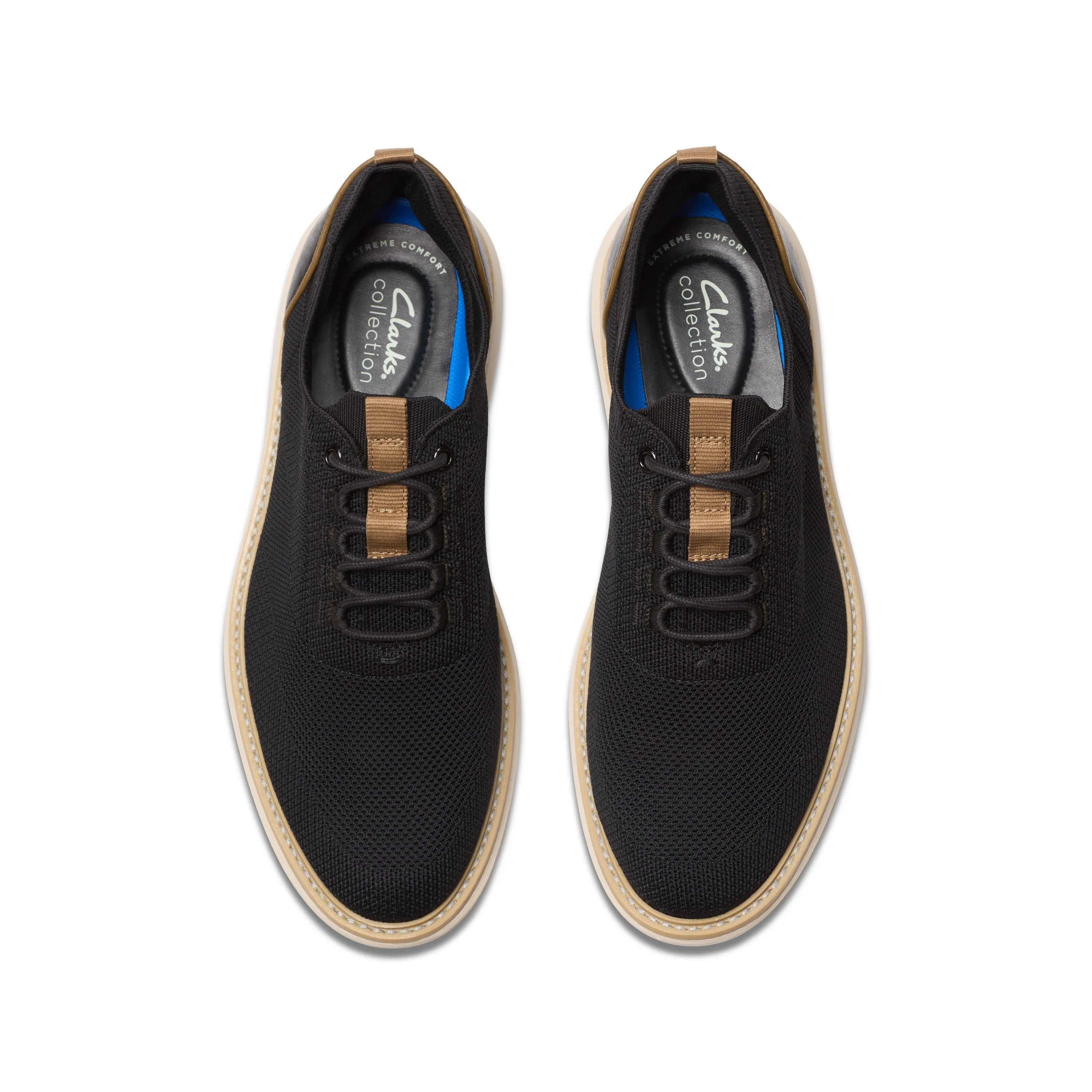 Clarks Brantin Tricot en Textile Noir