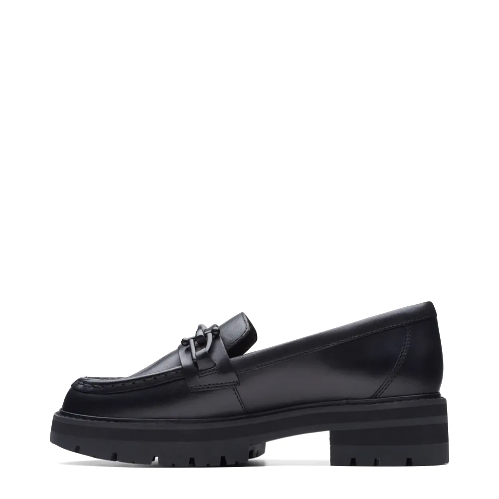 Clarks Femme Orianna Bit Loafer en Cuir Noir