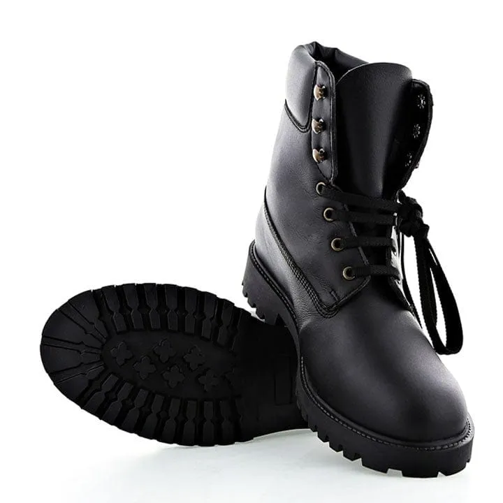Bottes unisexes vegan en cuir nappa Claudia & Claudio | Noir