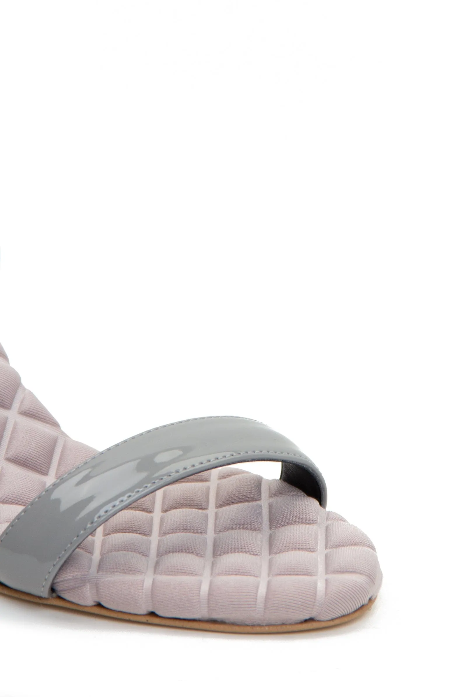 Sandales Claudia à Talons Hauts en Similicuir Vegan | Gris