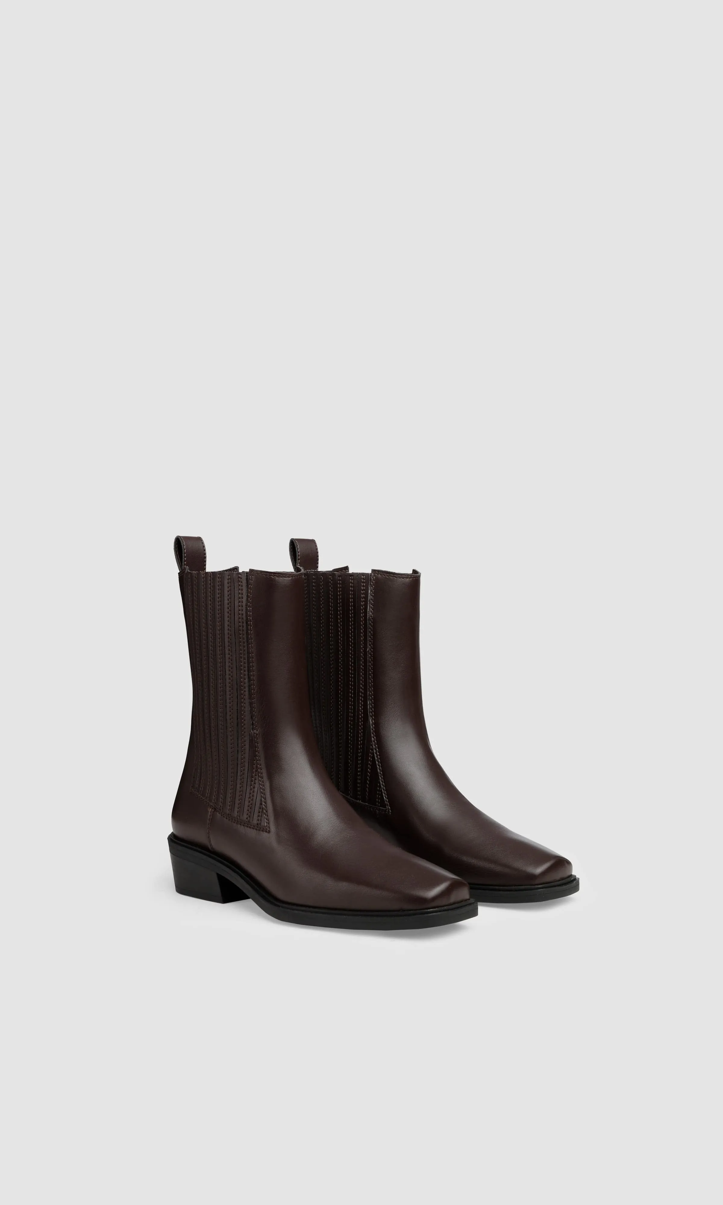 Bottes western en similicuir vegan pomme Claudio Plus | Marron