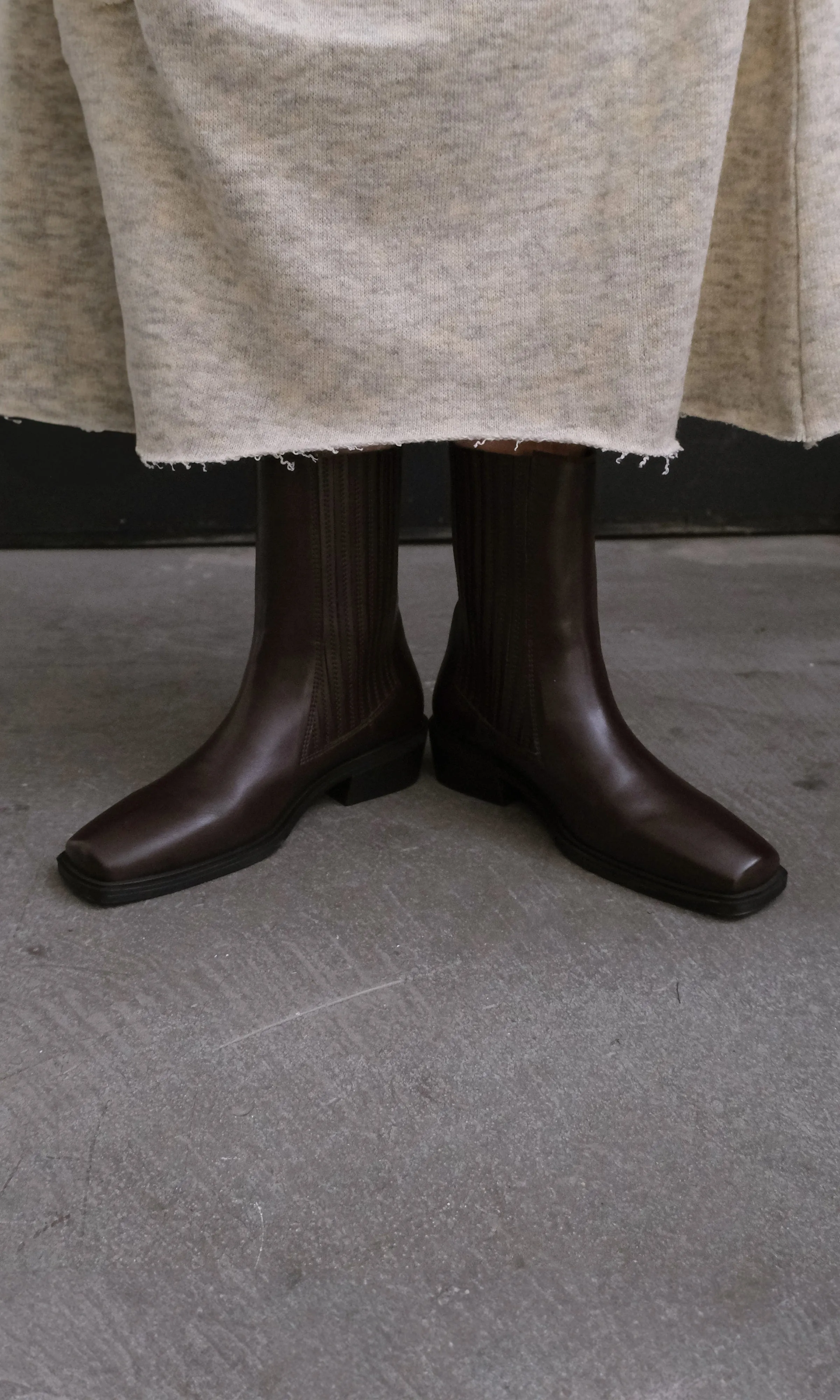 Bottes western en similicuir vegan pomme Claudio Plus | Marron