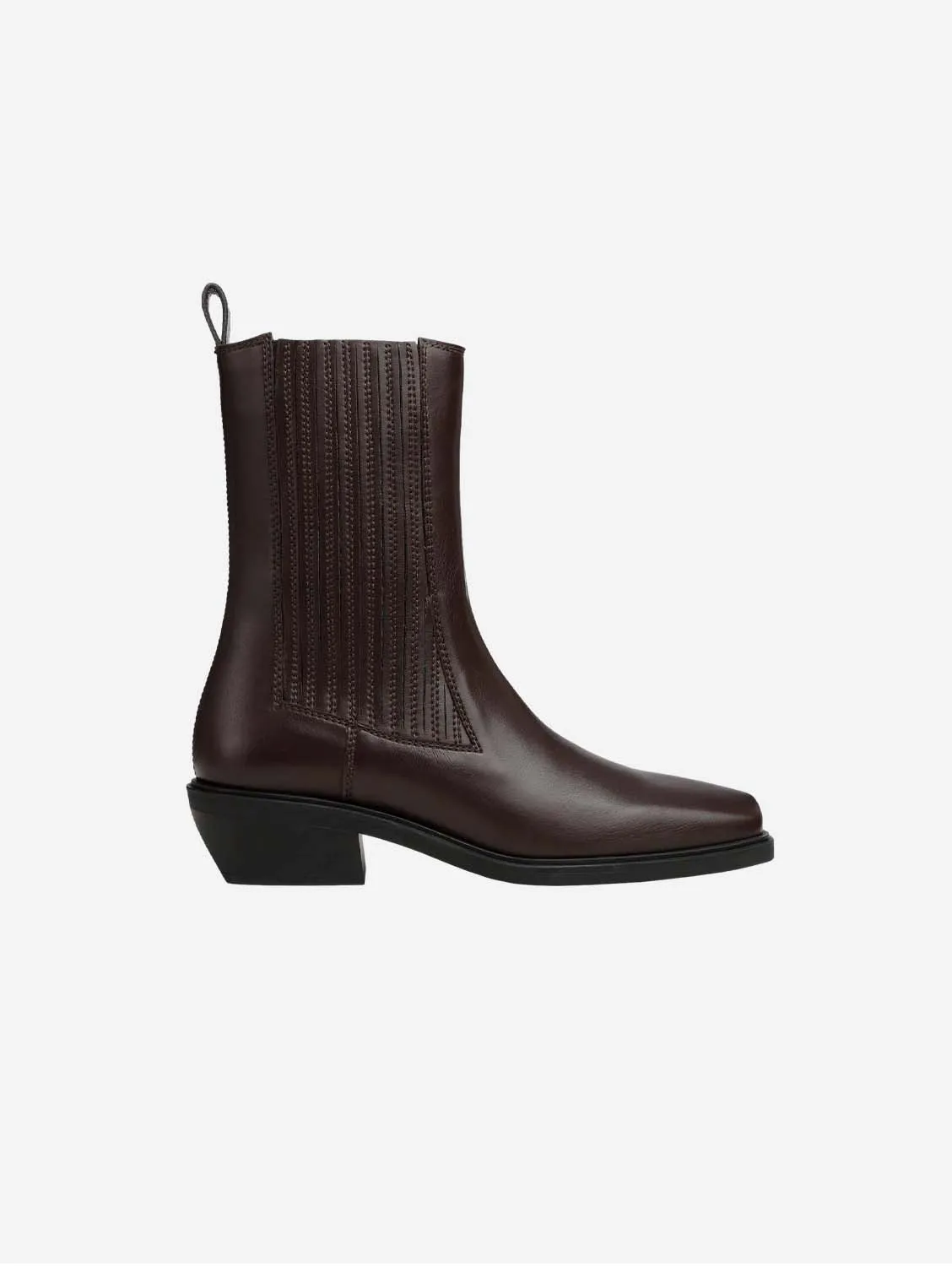 Bottes western en similicuir vegan pomme Claudio Plus | Marron