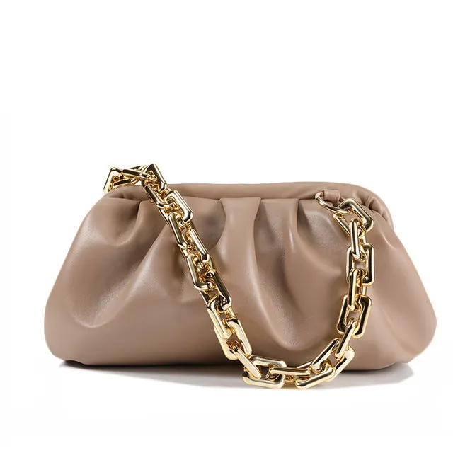 Sac nuage pour femmes, luxe, petit sac à main mignon pour dame, sac bandoulière, sac de jour, sac plissé en forme de ravioli, sac messager à l'épaule, sacs Fashion Nova