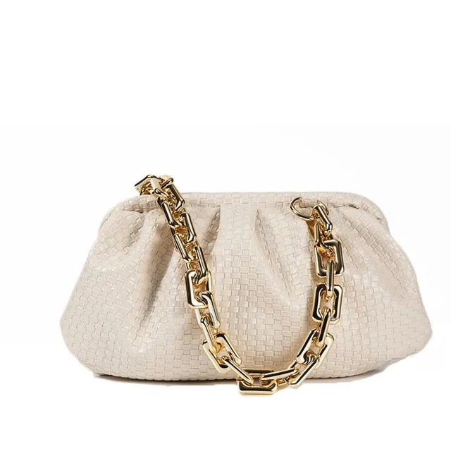 Sac nuage pour femmes, luxe, petit sac à main mignon pour dame, sac bandoulière, sac de jour, sac plissé en forme de ravioli, sac messager à l'épaule, sacs Fashion Nova