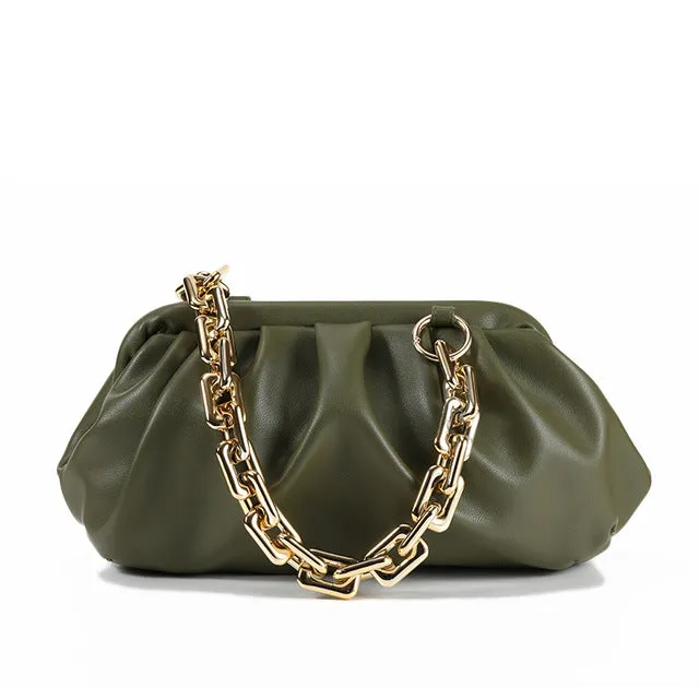 Sac nuage pour femmes, luxe, petit sac à main mignon pour dame, sac bandoulière, sac de jour, sac plissé en forme de ravioli, sac messager à l'épaule, sacs Fashion Nova