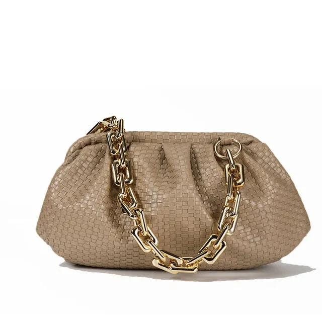 Sac nuage pour femmes, luxe, petit sac à main mignon pour dame, sac bandoulière, sac de jour, sac plissé en forme de ravioli, sac messager à l'épaule, sacs Fashion Nova