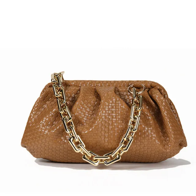 Sac nuage pour femmes, luxe, petit sac à main mignon pour dame, sac bandoulière, sac de jour, sac plissé en forme de ravioli, sac messager à l'épaule, sacs Fashion Nova