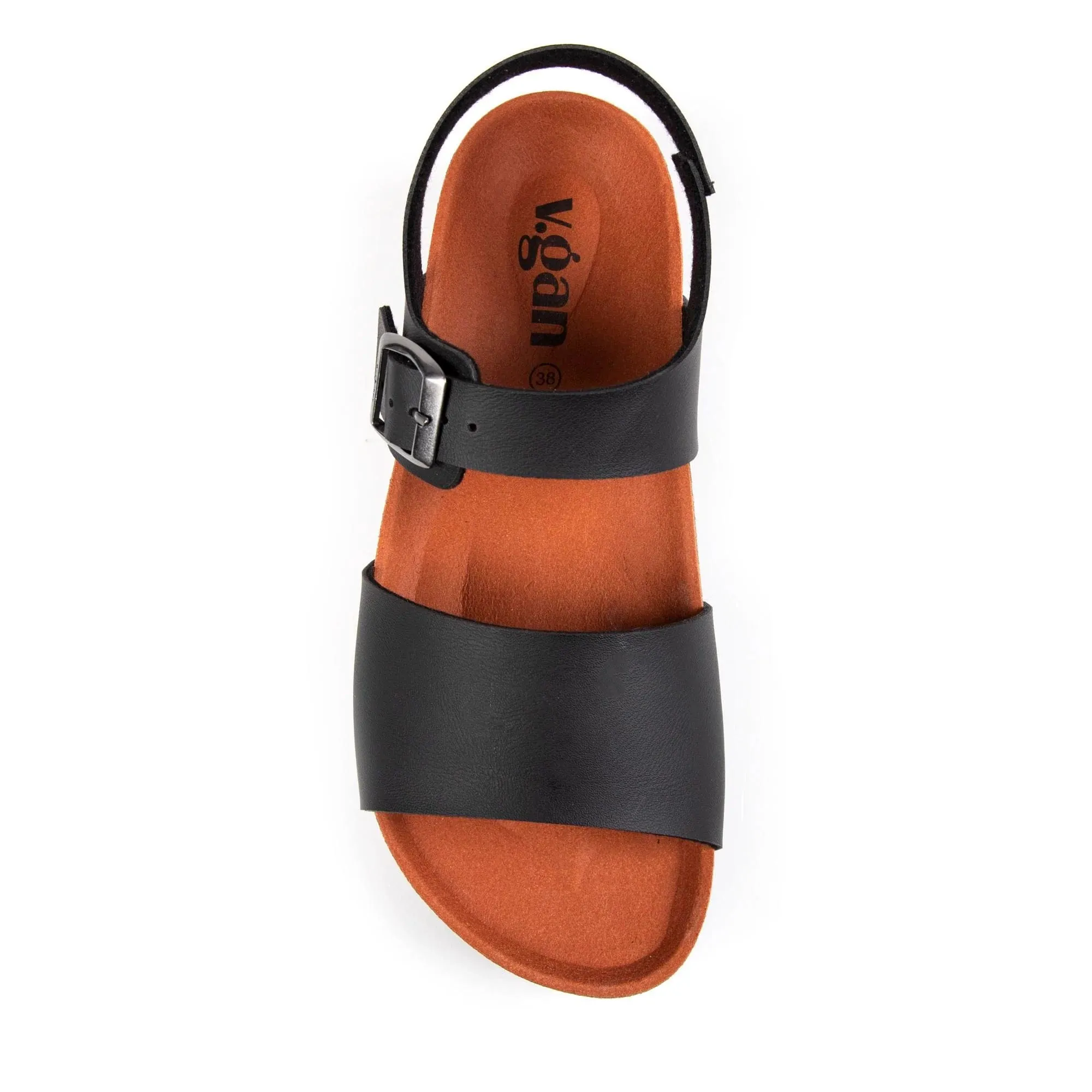 Sandales plates véganes pour femmes Clove | Noir