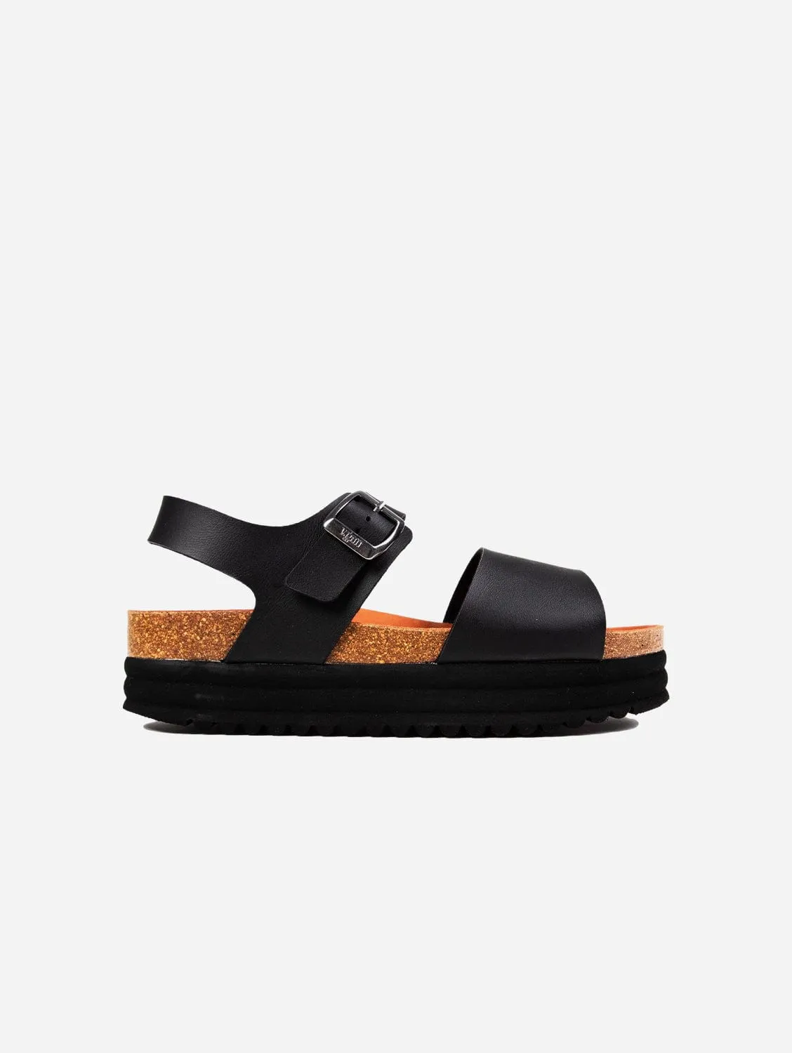Sandales plates véganes pour femmes Clove | Noir