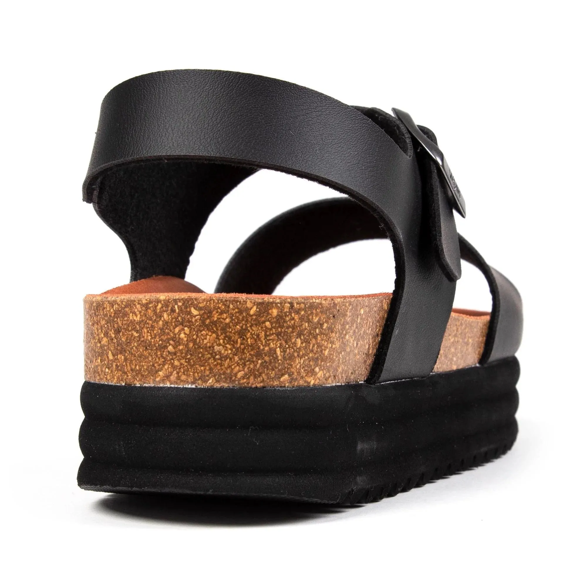 Sandales plates véganes pour femmes Clove | Noir