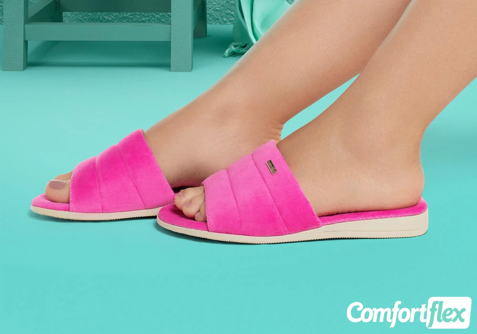 Comfortflex Relax Relaxo Pantoufles Femme à Bout Ouvert Fabriquées au Brésil Chaussures Comfortflex