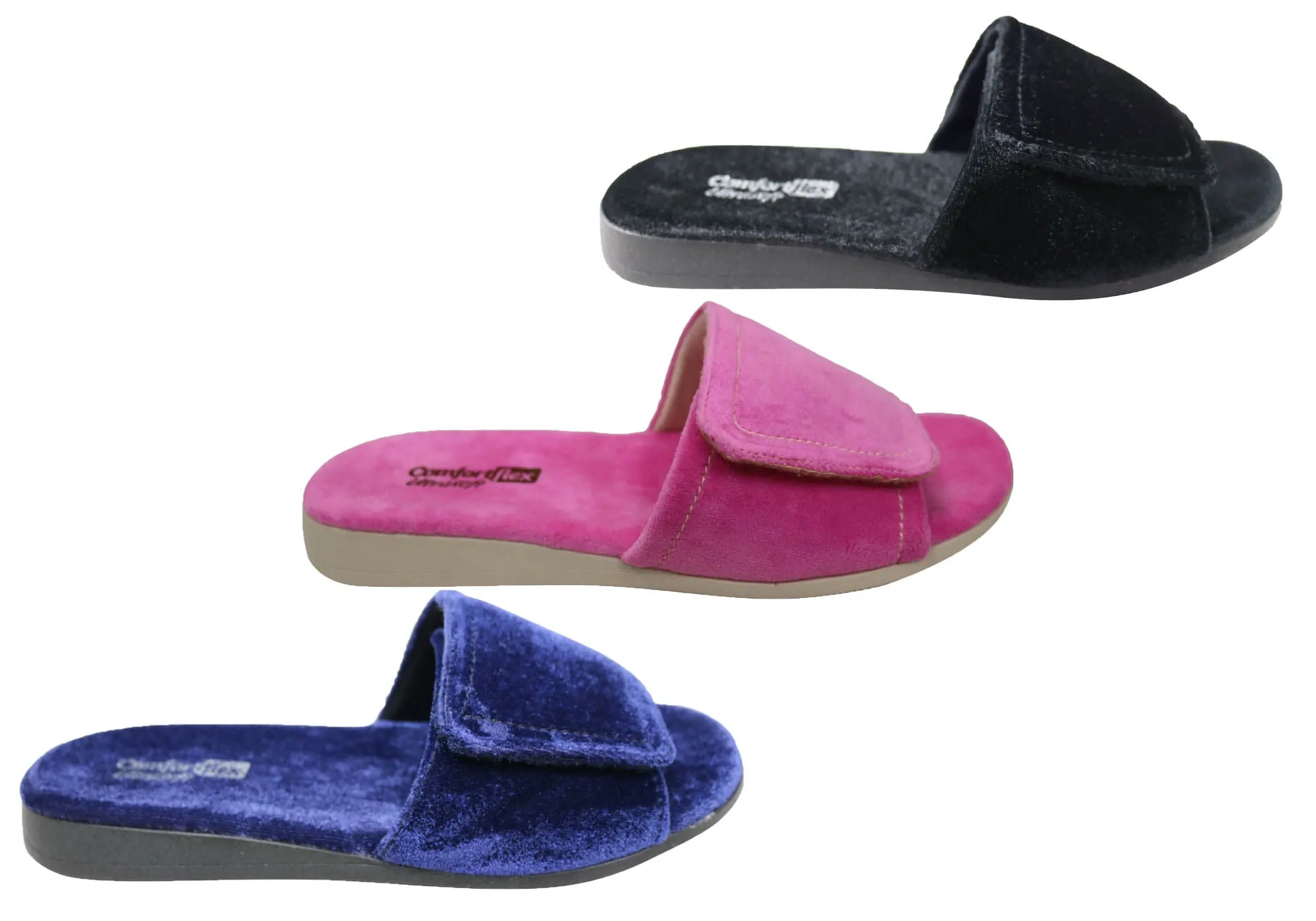 Comfortflex Relax Relaxo Pantoufles Femme à Bout Ouvert Fabriquées au Brésil Chaussures Comfortflex