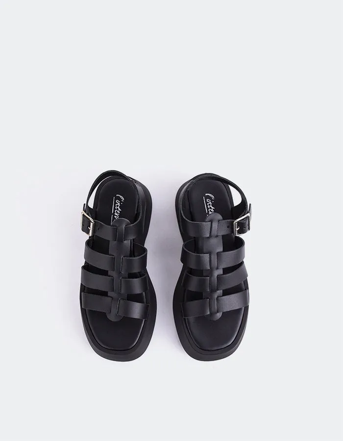 Cuir noir confiant