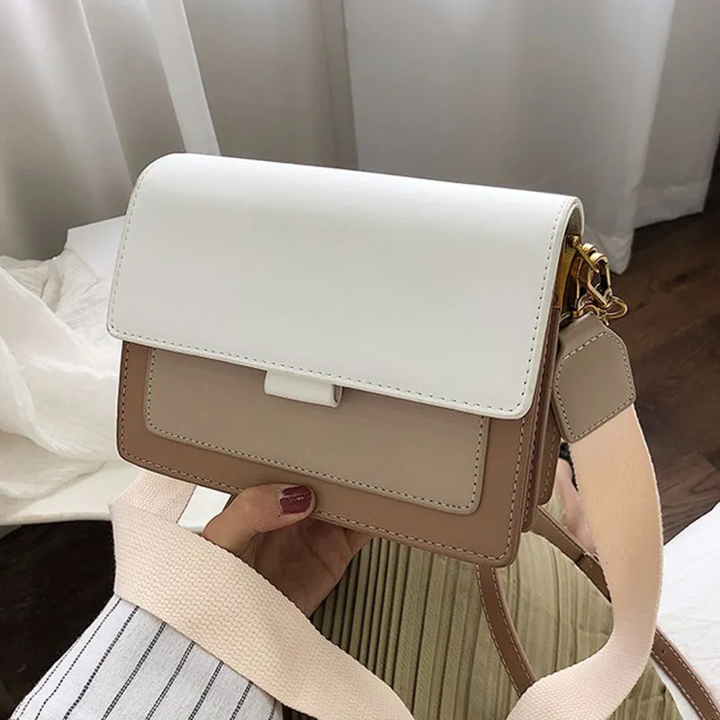 Sacs Bandoulière en Cuir à Contraste pour Femmes 2020, Sac à Main de Voyage Tendance, Sac Messager Épaule Simple, Sac Bandoulière Femme, Fashion Nova Bags