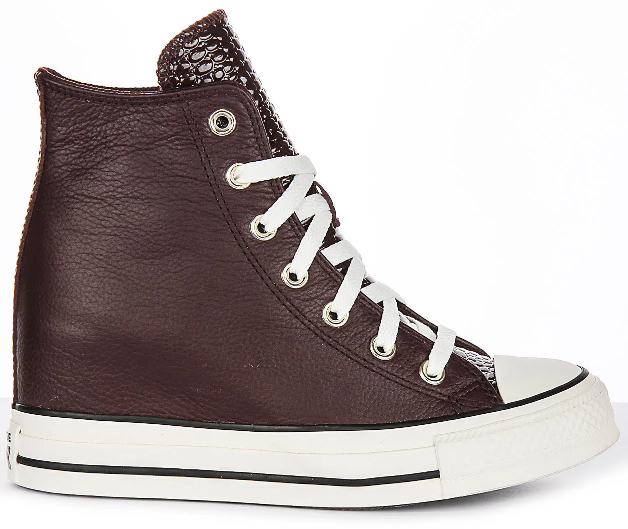 Converse All Star A12349C Wedge En Cuir Bordeau