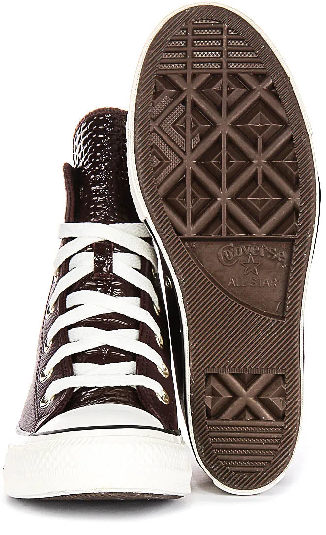 Converse All Star A12349C Wedge En Cuir Bordeau