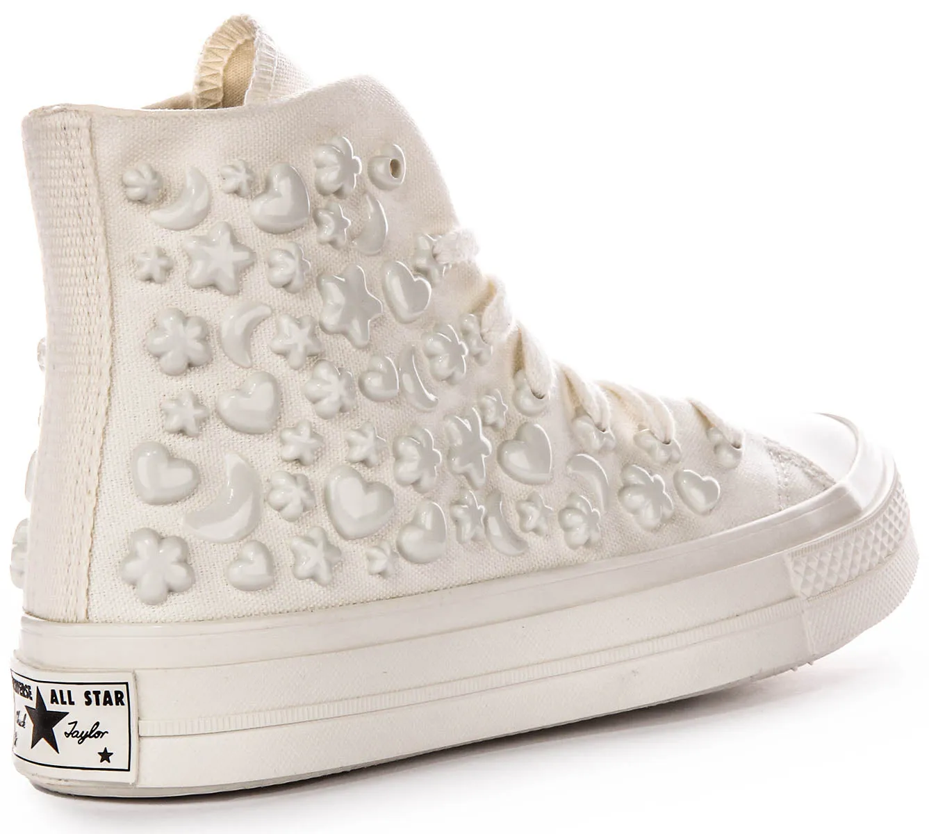 Converse All Star Hi A06434C Charms En Blanc Pour Femme Chaussures Converse