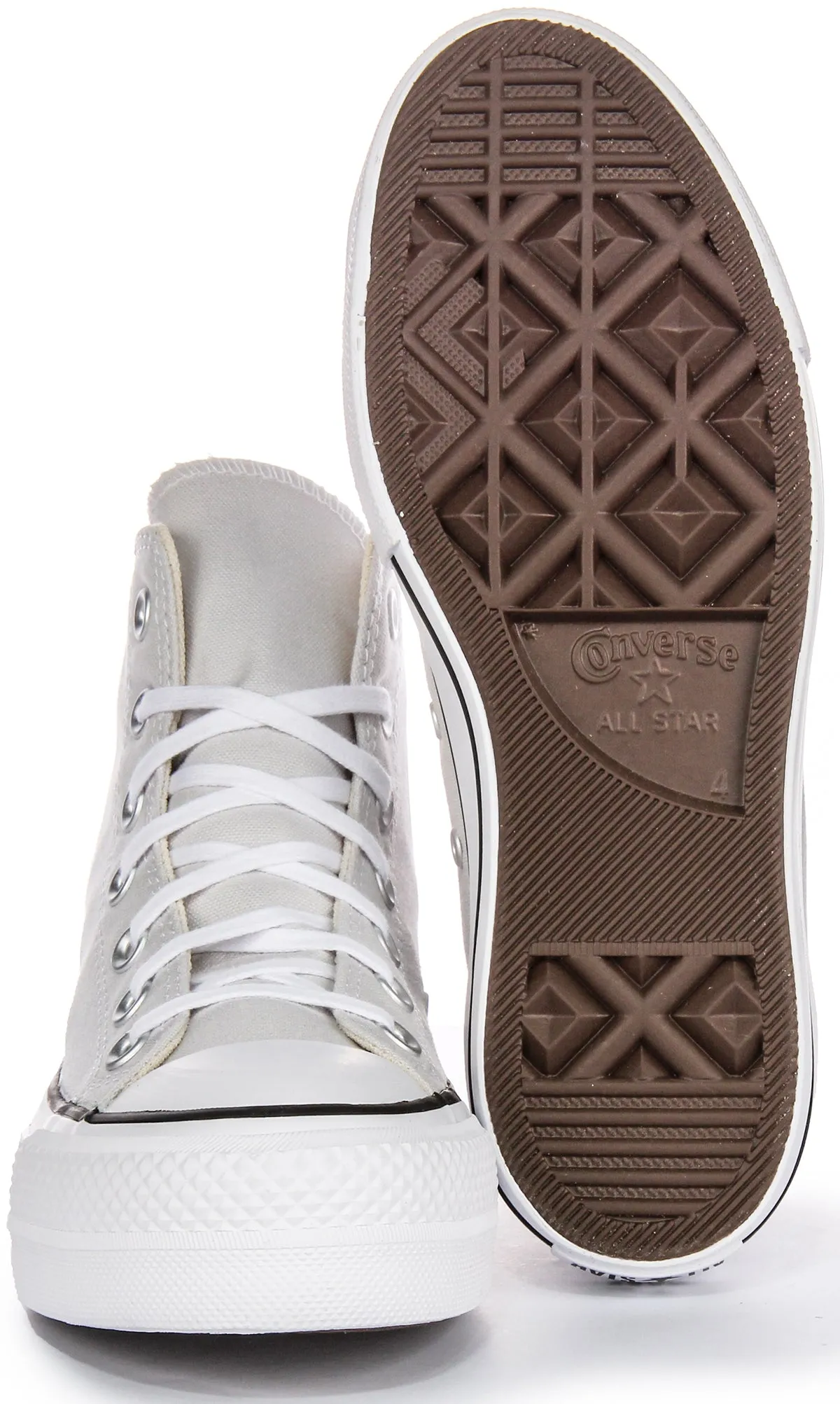 Converse All Star Lift Hi A08287C en Gris Blanc Pour Femme Chaussures Converse