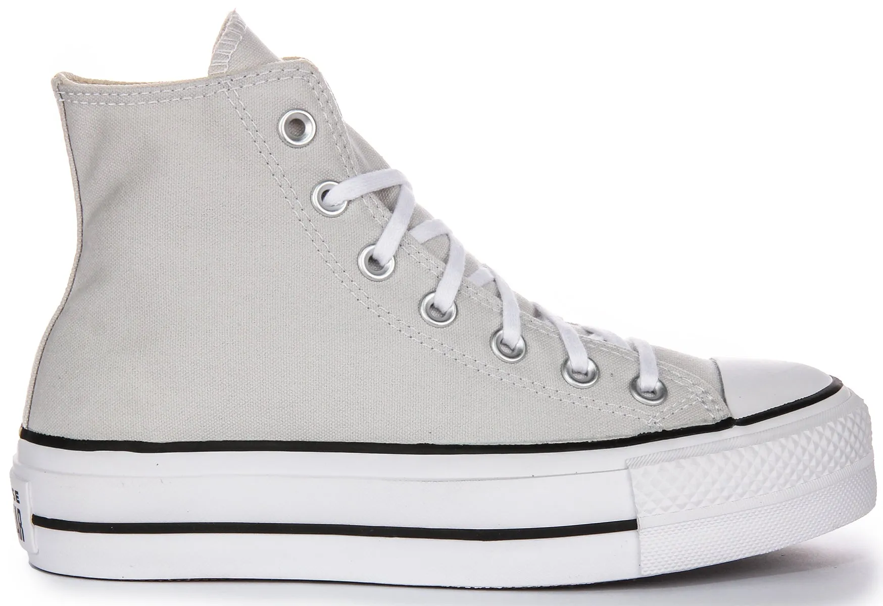 Converse All Star Lift Hi A08287C en Gris Blanc Pour Femme Chaussures Converse