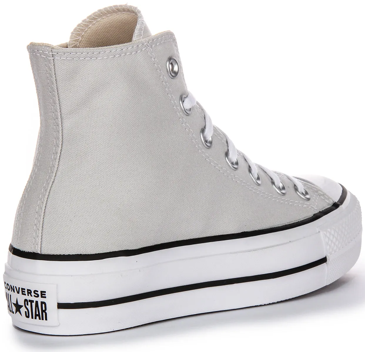 Converse All Star Lift Hi A08287C en Gris Blanc Pour Femme Chaussures Converse