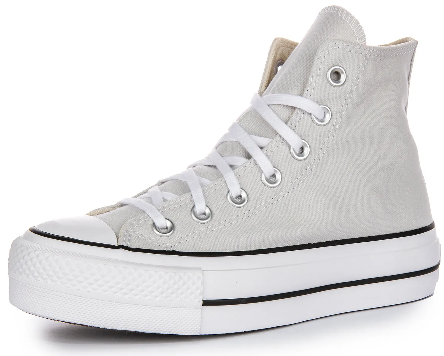 Converse All Star Lift Hi A08287C en Gris Blanc Pour Femme Chaussures Converse