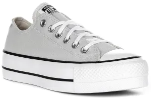 Converse All Star Ox Lift A11538C In Light Grey Shoes Converse