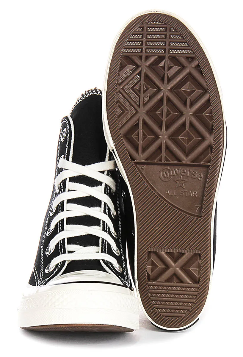Chaussures Converse Chuck 70s A12563C Wedge en noir et blanc à plateforme