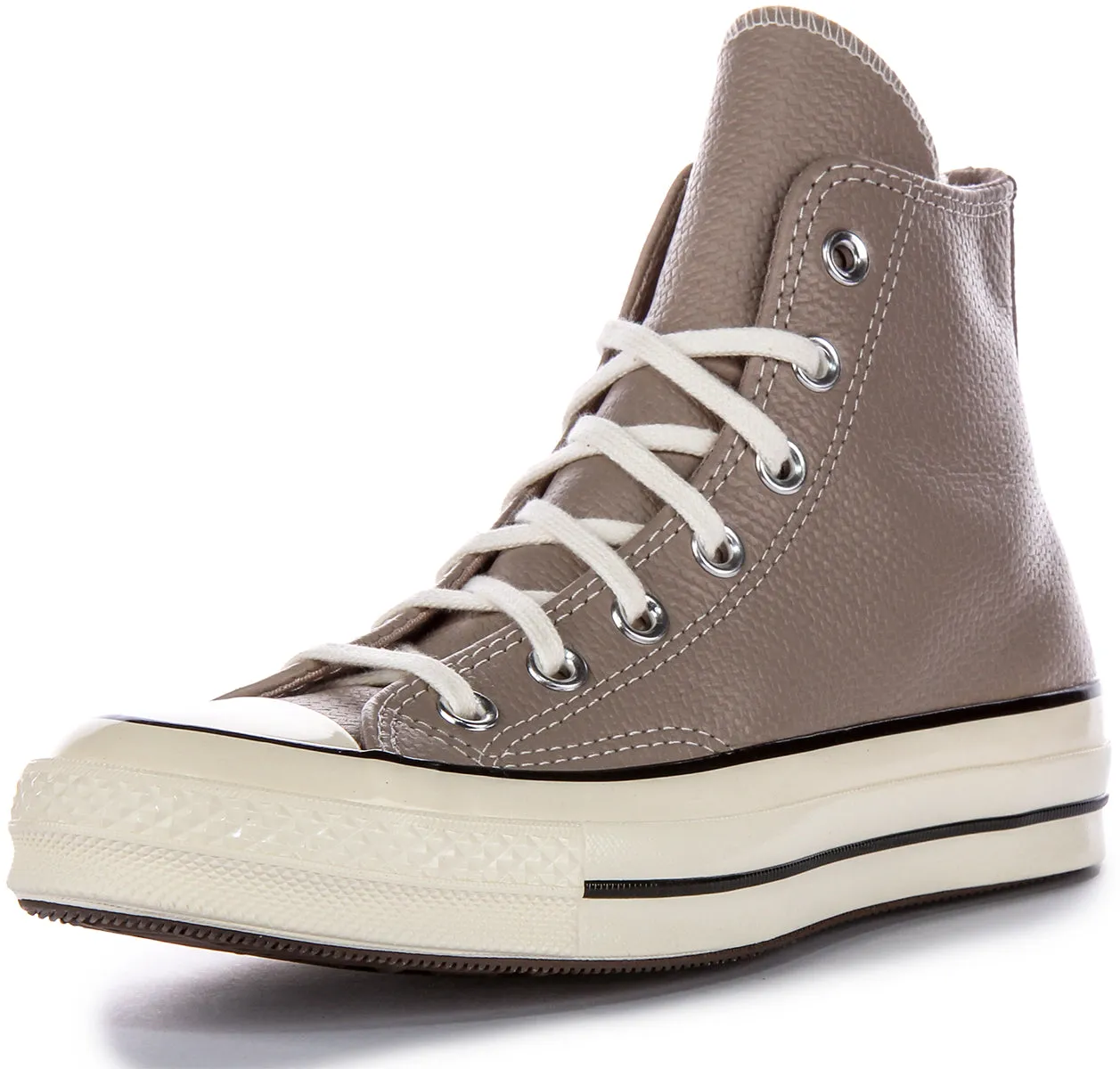 Converse Chuck 70s Hi A04579C en chaussures en cuir gris Converse