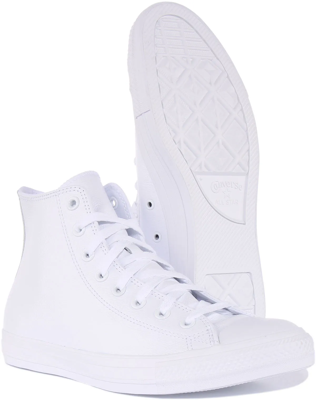 Converse Chuck Taylor All Star 1T406 en Chaussures en Cuir Blanc Converse
