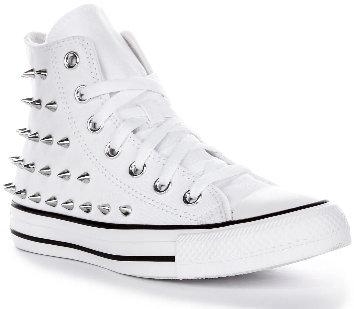 Converse Chuck Taylor All Star A06444C Hautes avec œillets en blanc
