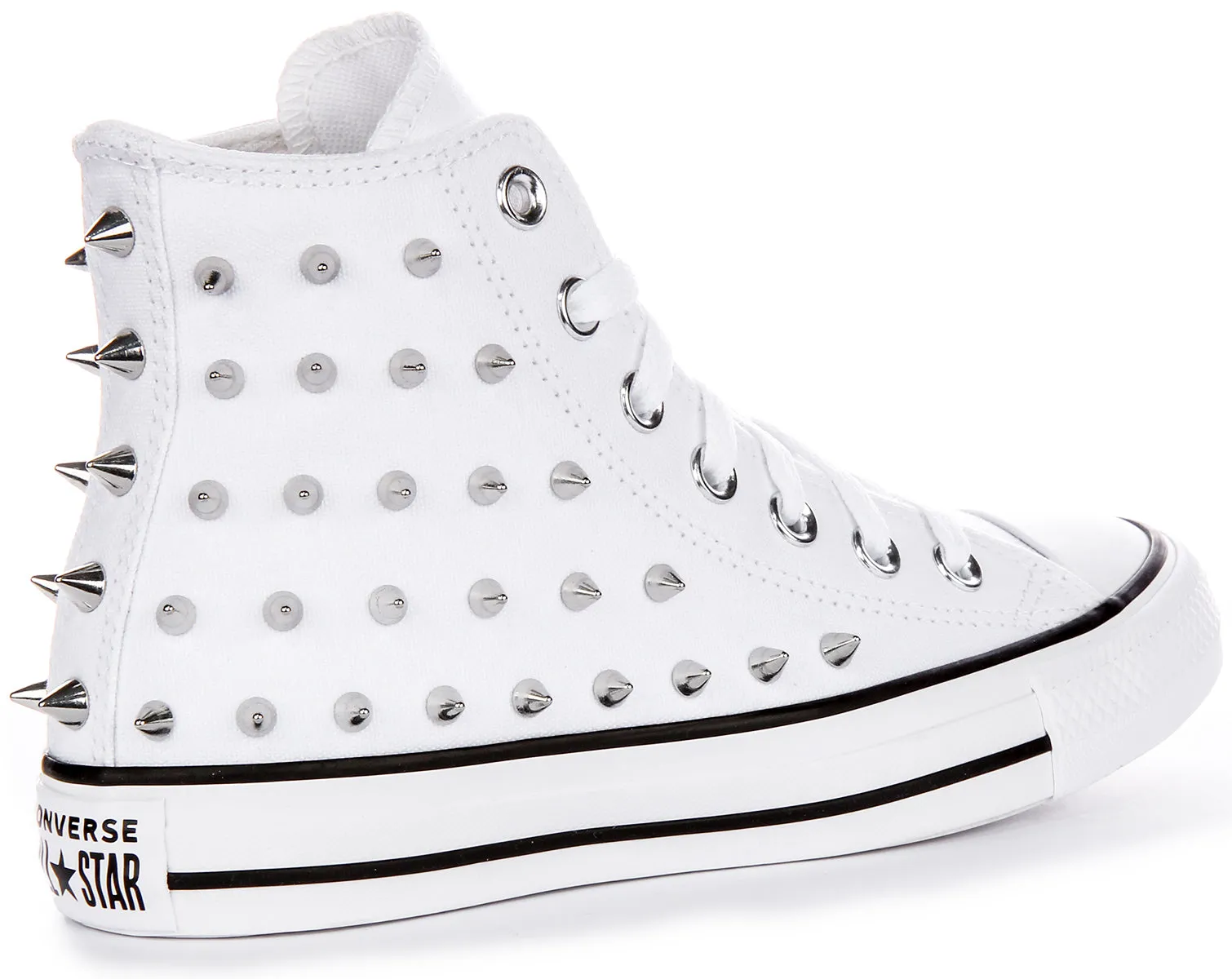 Converse Chuck Taylor All Star A06444C Hautes avec œillets en blanc