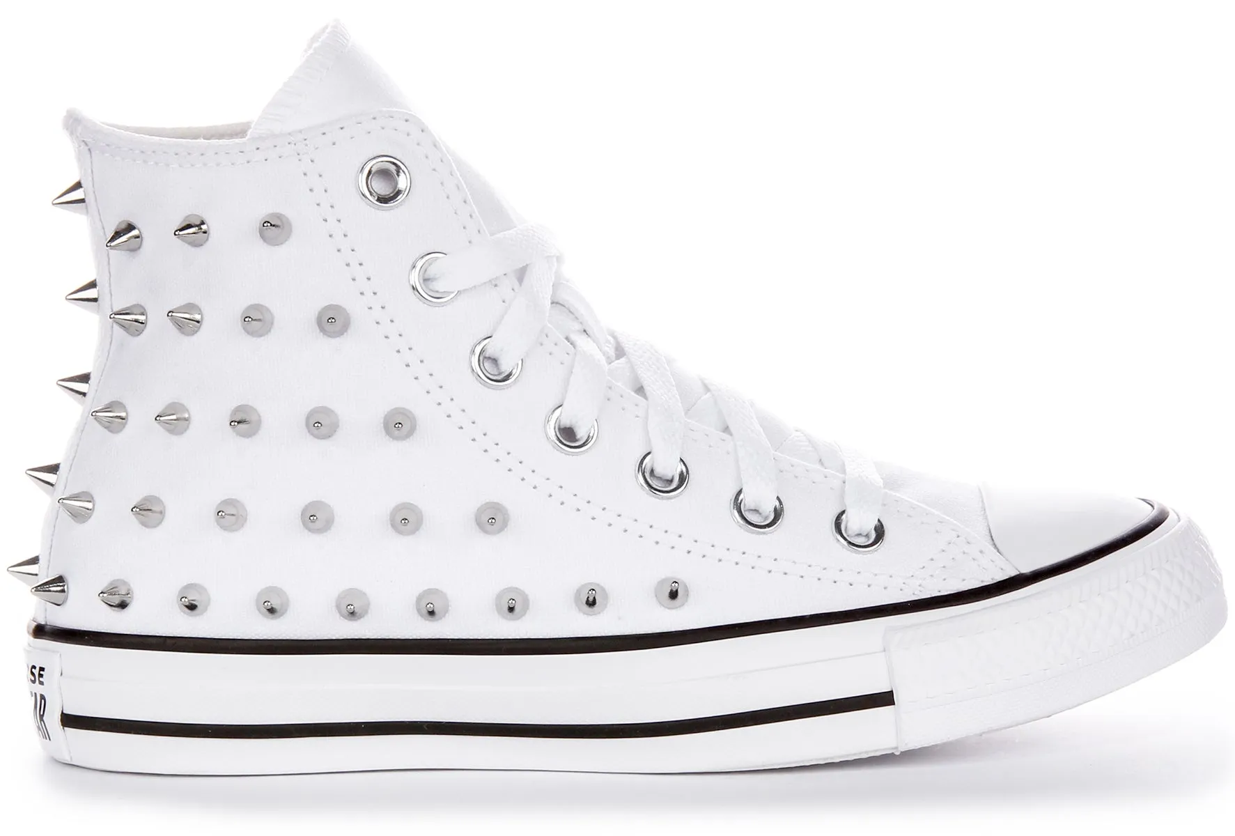 Converse Chuck Taylor All Star A06444C Hautes avec œillets en blanc