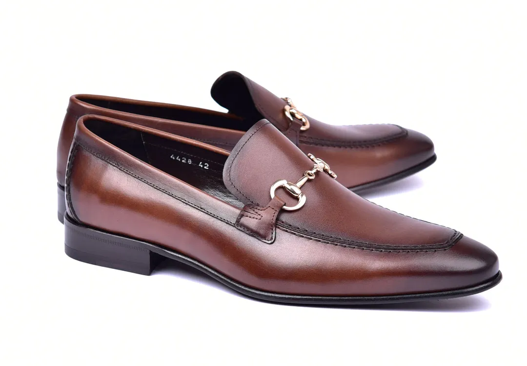 Corrente 4428 Mocassins en cuir sans lacets - Marron antique