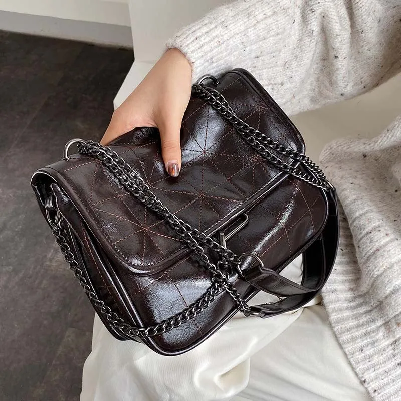 Sacs Bandoulière pour Femmes Grande Capacité Sac à Bandoulière Étranger Haut de Gamme Version Coréenne du Sac Messager Sac Messager Rétro Sacs Fashion Nova
