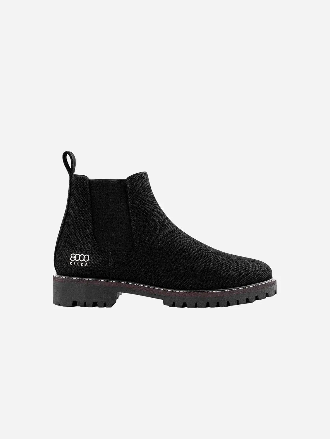 Bottes Chelsea véganes en chanvre pour hommes Crossover | Noir