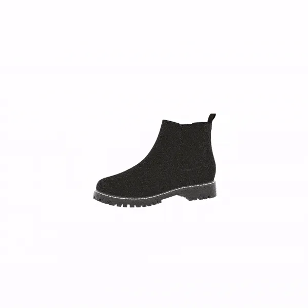 Bottes Chelsea véganes en chanvre pour hommes Crossover | Noir
