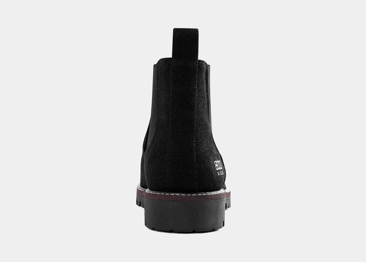 Bottes Chelsea véganes en chanvre pour hommes Crossover | Noir