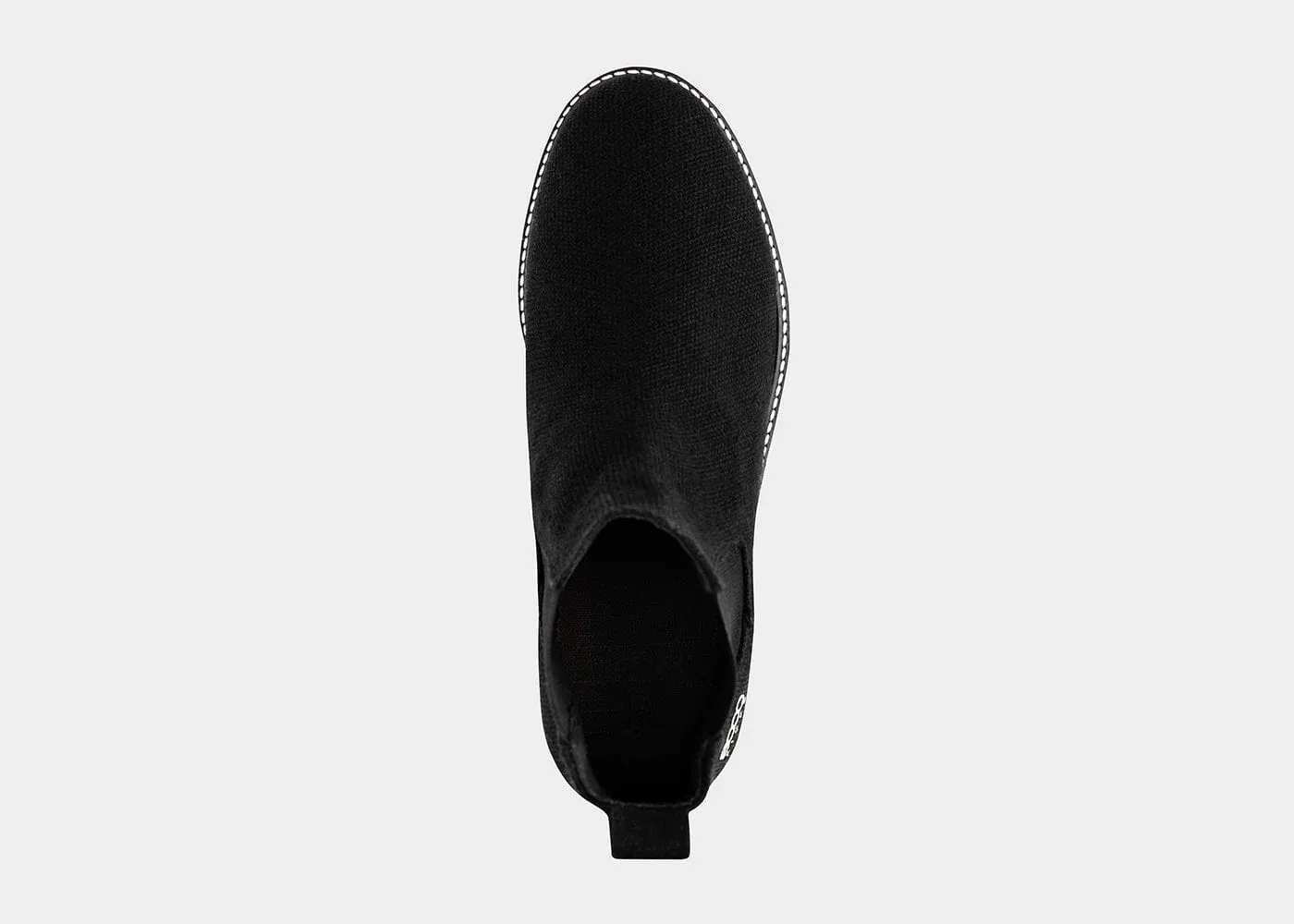 Bottes Chelsea véganes en chanvre pour hommes Crossover | Noir